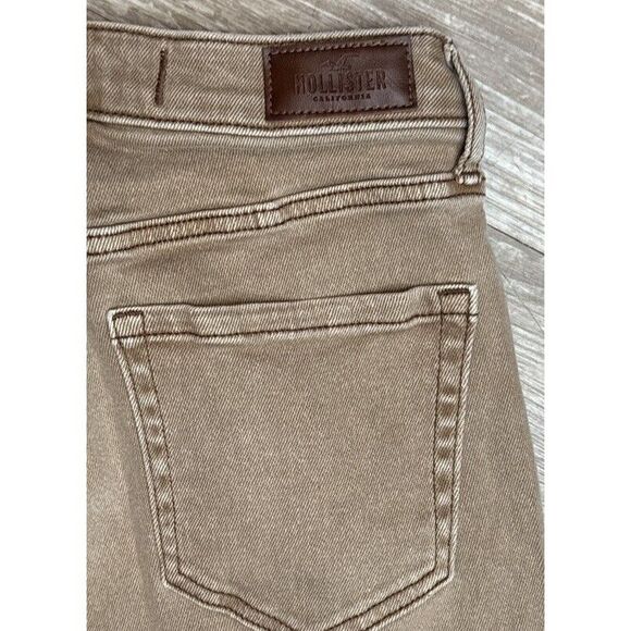 Hollister Women's Curvy High Rise Mom Jeans Size 5L Brown Denim Long 27x29 - Picture 6 of 9